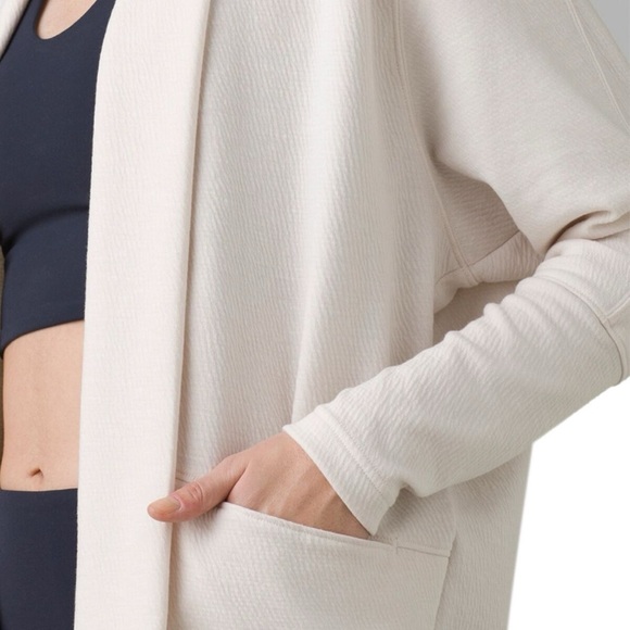 Prana Women's Cream Open Front Shrug - Picture 3 of 14
